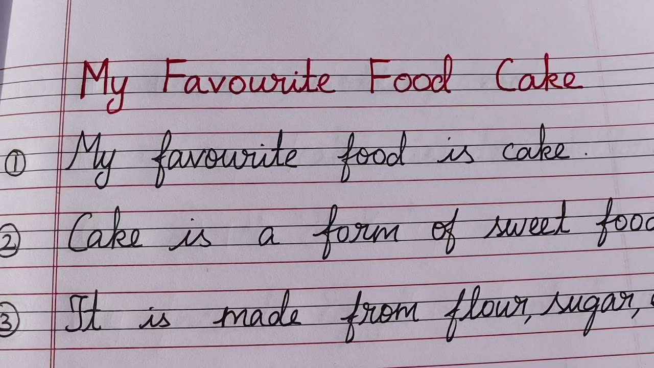 my favourite food cake essay