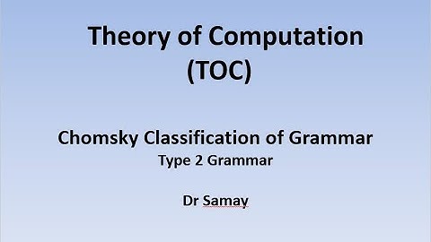 Part 3.2.3 Type 2 Grammar | Chomsky Classification of Grammar | Theory of Computation (TOC)