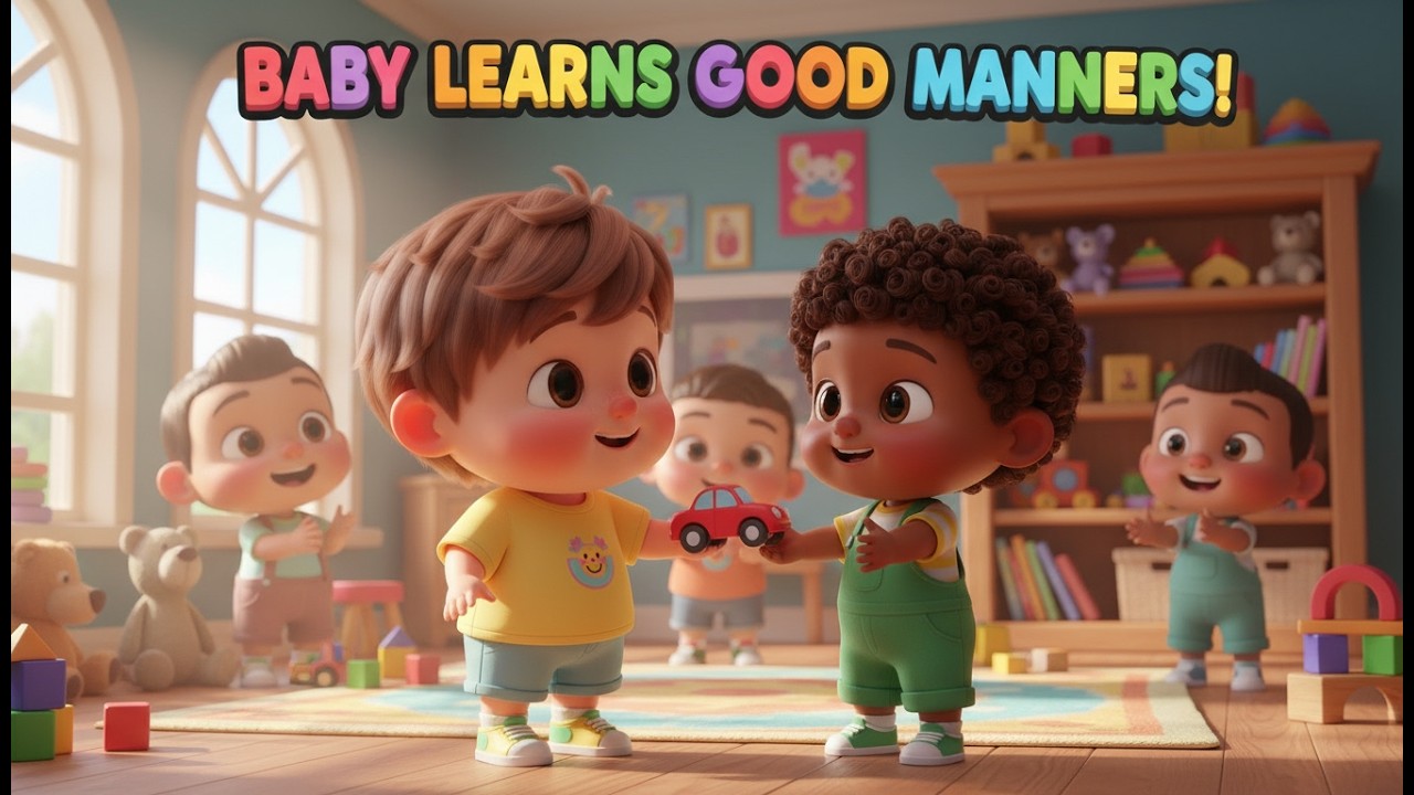 Baby Learns Good Manners – Nursery Rhyme, Politeness, Sharing, and Playful Learning