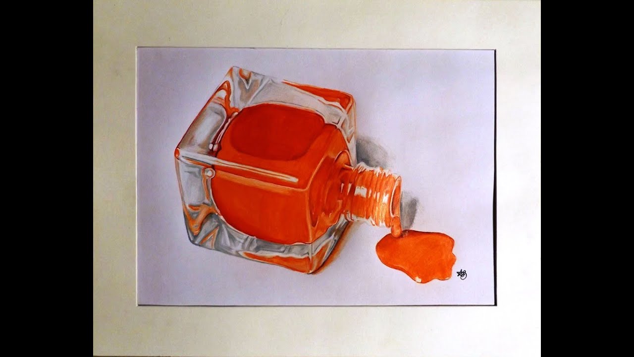 Realistic Nail Varnish Speed Drawing (Frankie Valli & The Four Seasons