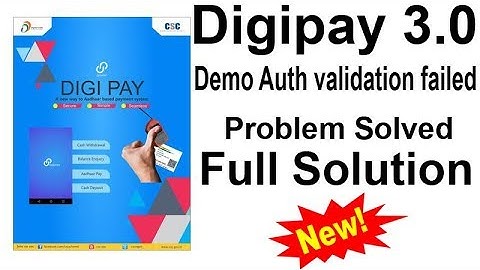 how to solve demo auth validation failed in digipay 3.0 ? full solution
