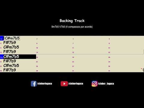 C#m7b5-F#7b9 (4 compassos por acorde) Shuffle (Backing Track)
