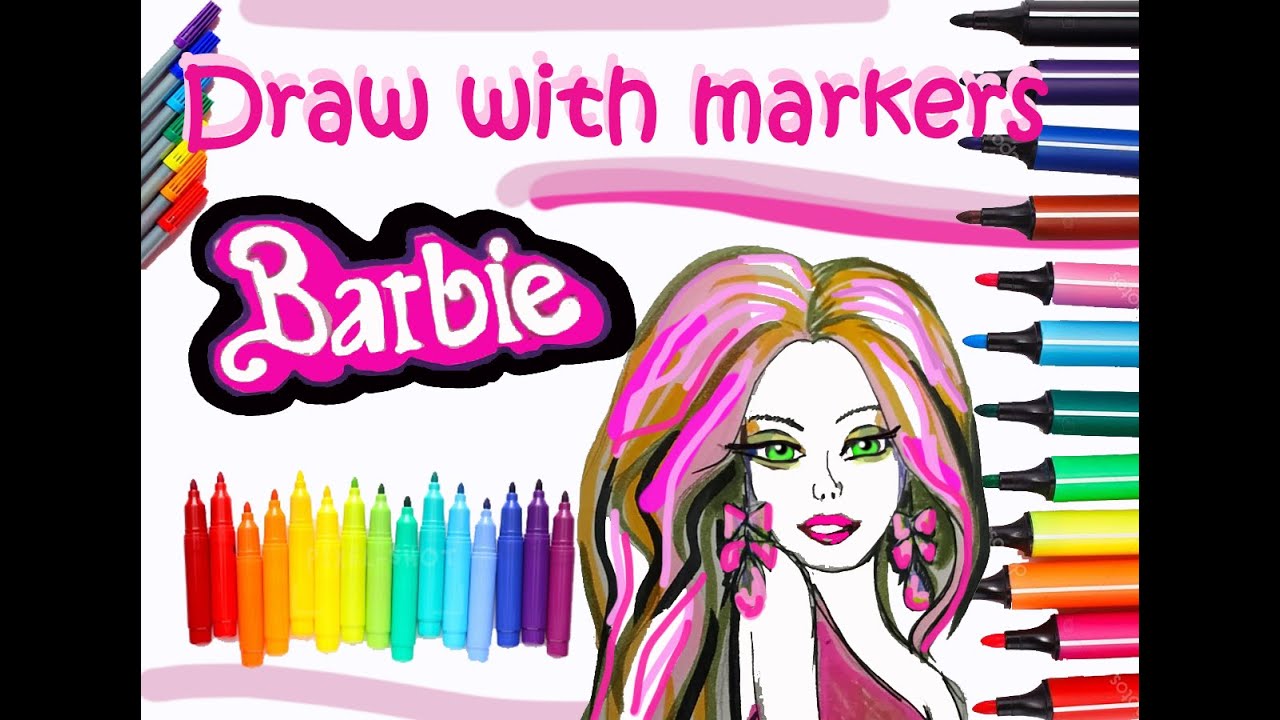 Draw BARBIE | how to draw Barbie | DLR - YouTube