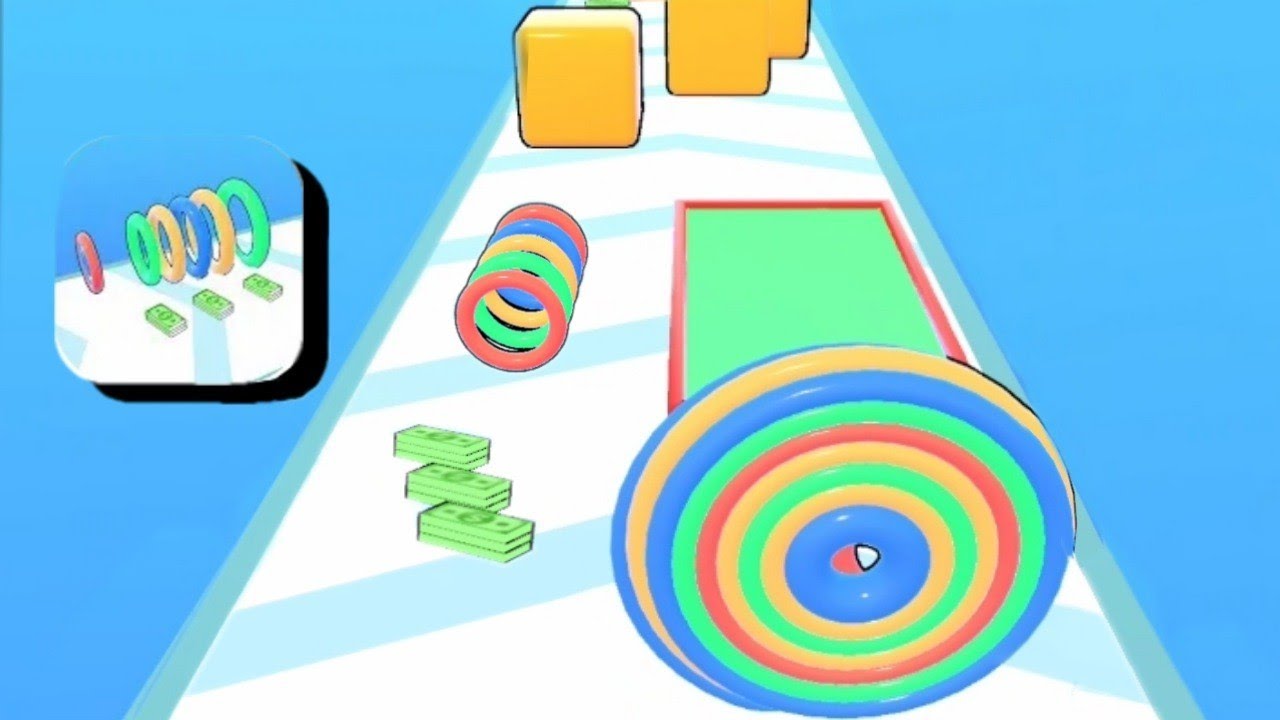 Hoop Stack Run 3D - All Levels Gameplay (iOS & Android) Part 4
