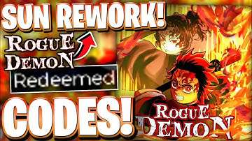 🌞[SUN REWORK] All NEWLY SUN REWORK UPDATE CODES FOR ROGUE DEMON! ROBLOX ROGUE DEMON CODES