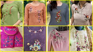 Hand embroidery dresses | eid dress designing ideas | decent and unique embroidery patterns | DIY screenshot 5