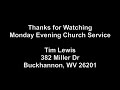 Monday evening church service live 8pm may 20th 2024