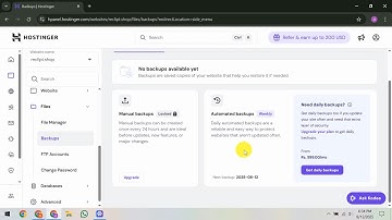 How To Schedule Backups in Hostinger