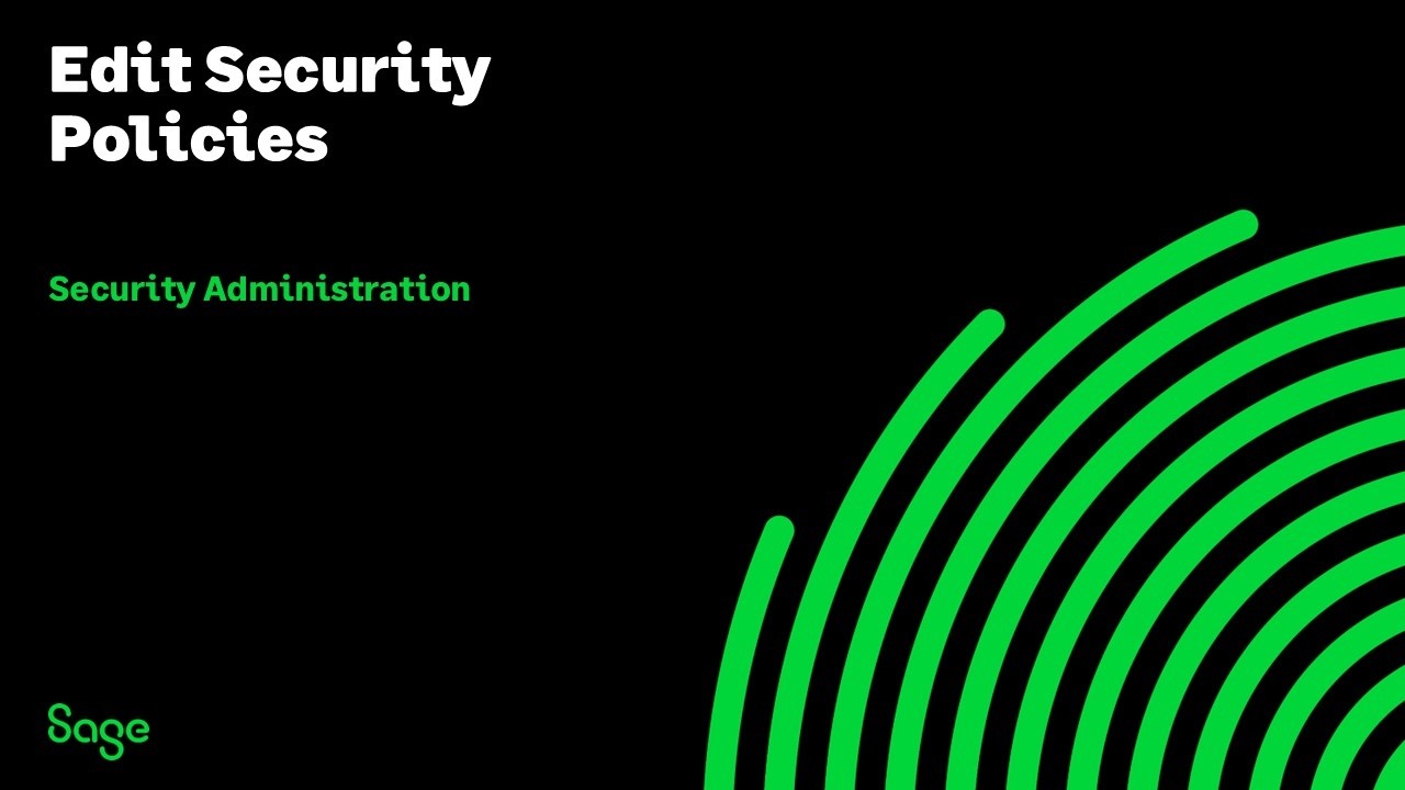 Sage CRM: Edit Security Policies