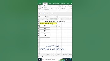 ISFORMULA Formula in excel 💯🔥|| #shorts