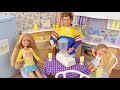 Готовим Завтрак Кухня Для #Барби Игрушки для девочек Мебель для Кукол