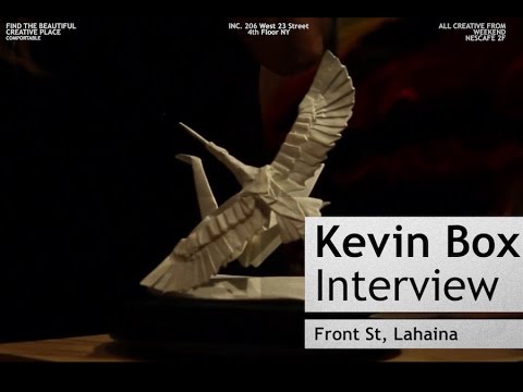 Kevin Box at Chirs DeRubeis Fine Metal Art Gallery in Lahaina, Maui.