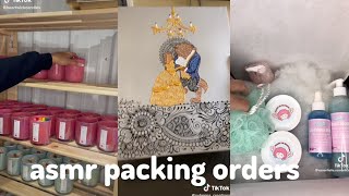 Asmr packing orders 'small business' nistiktok