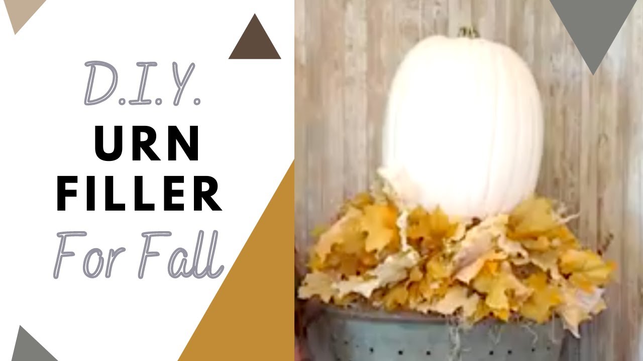 Fall Planter Idea - How To Make a Fall Urn Planter Filler