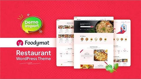 Foodymat - Restaurant WordPress Theme [Demo Import]