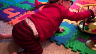 Caleb crawls!