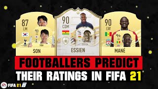 FOOTBALLERS PREDICT THEIR RATINGS IN FIFA 21! 😂😜 ft. Essien, Son, Mane... etc