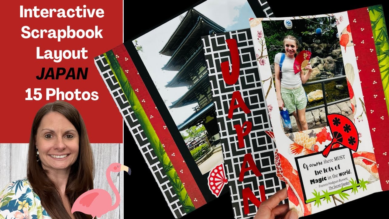 Interactive Scrapbook Pages | JAPAN | Epcot Disney World | 12x12