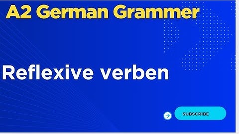 A2 German Grammer | Reflexive verben step-by-step crash course for beginners 