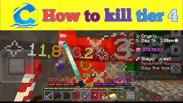 How to kill tier 4 zombie slayer in craftersmc Skyblock