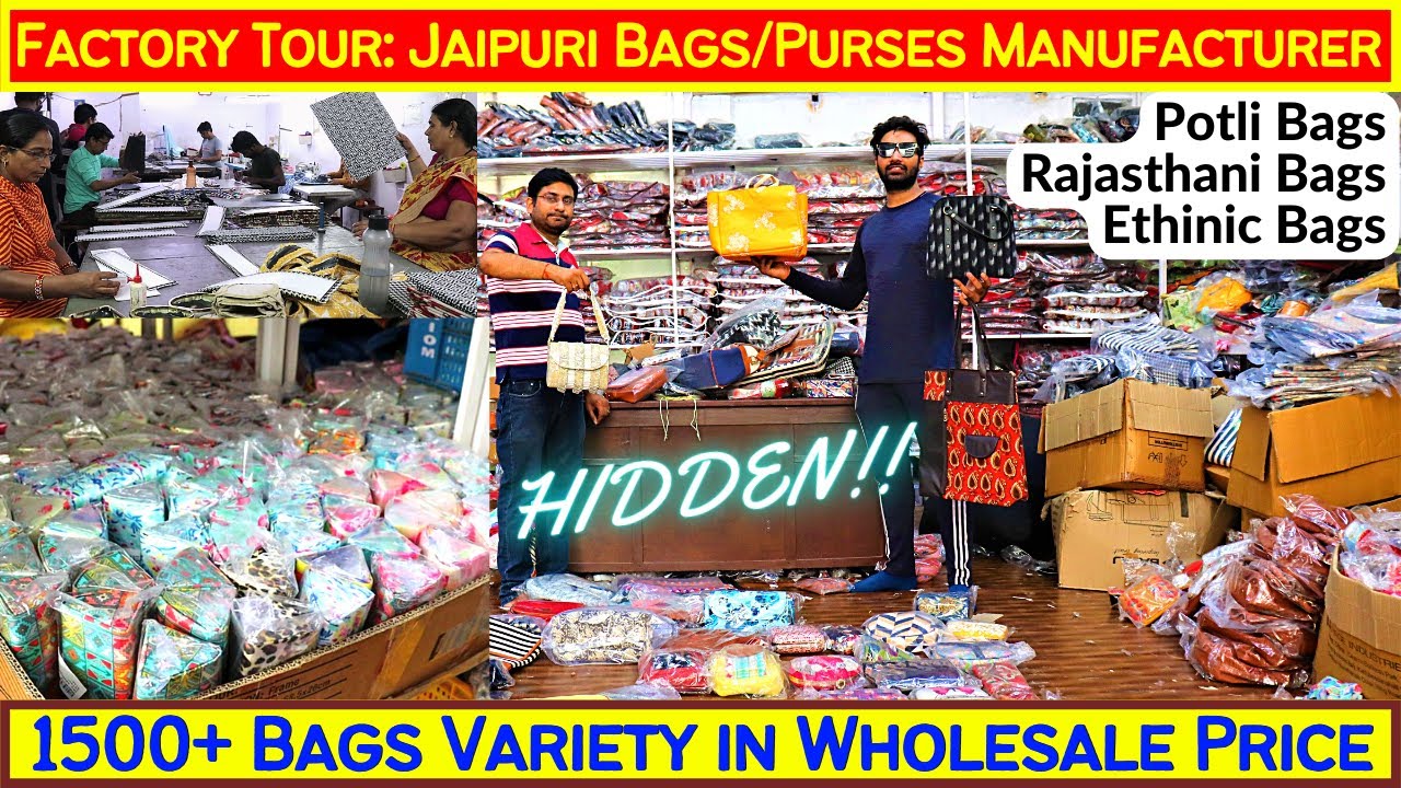 Handcrafted Bridal Potli Handbags Manufacturer | Jaipuri Bags Wholesale  Market | Potli Bag Price - YouTube