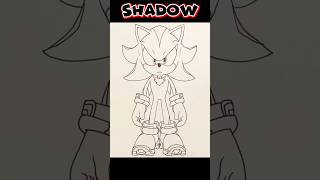 HOW TO DRAW SHADOW THE HEDGEHOG #shadowthehedgehog #shadowdrawing #shorts