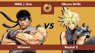 Aux3D #14 Winner Round 2 - WAS | Uvo (Ryu) Vs. Okura Strife (Cloud)