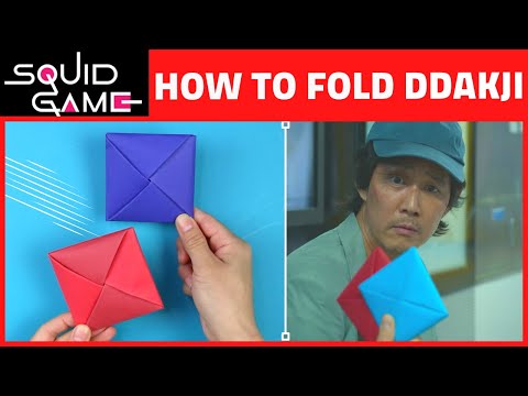 🔲How to Make Ddakji 🔲 | DIY Squid Game Paper Flipping Game | NARRATED Instructions!