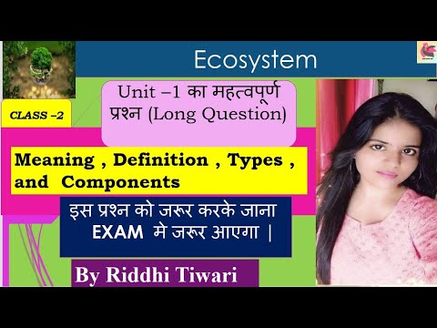 ENVIRONMENTAL Education Class-2 Ecosystem | Meaning, Components and