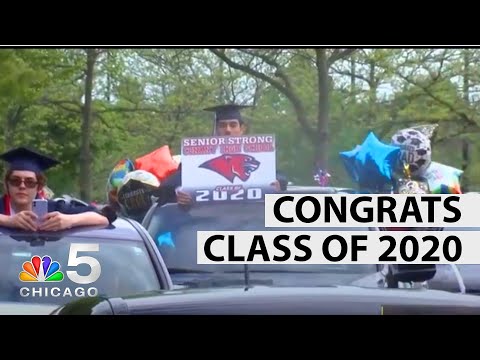 Conant High School Holds ‘Reverse Parade’ to Celebrate Class of 2020 | NBC Chicago