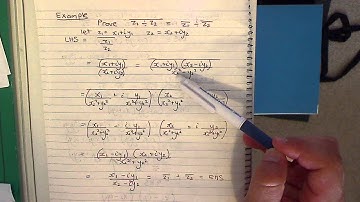 Proving complex conjugates division