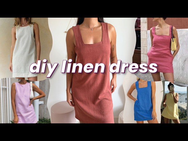 DIY Linen Dress + Sewing Pattern | Easy Beginner Dress Tutorial - YouTube DIY Linen Dress + Sewing Pattern | Easy Beginner Dress Tutorial - YouTube