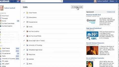How to  create a Facebook Custom List for Pages