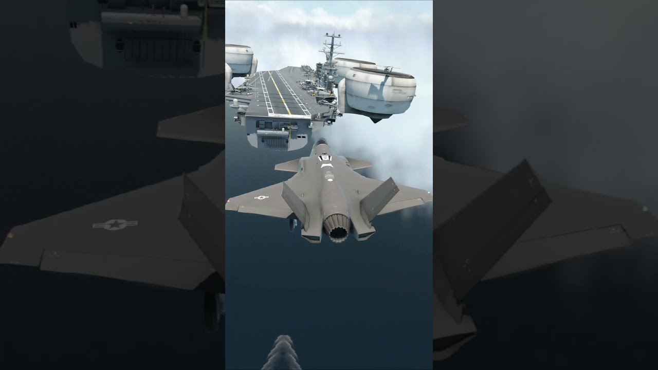 Canard Version Of F35 Aircraft Carrier For Landing Flight Simulation Gamer World WWG Shorts