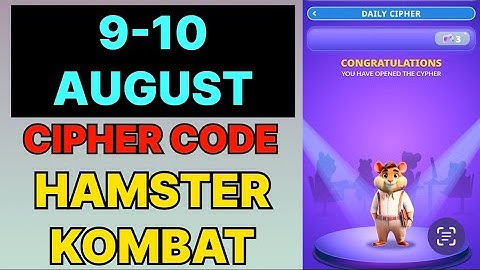 Hamster Kombat Dev Game Daily Cipher 09 & 10 August | Hamster Kombat Daily Cipher Code 08 August 