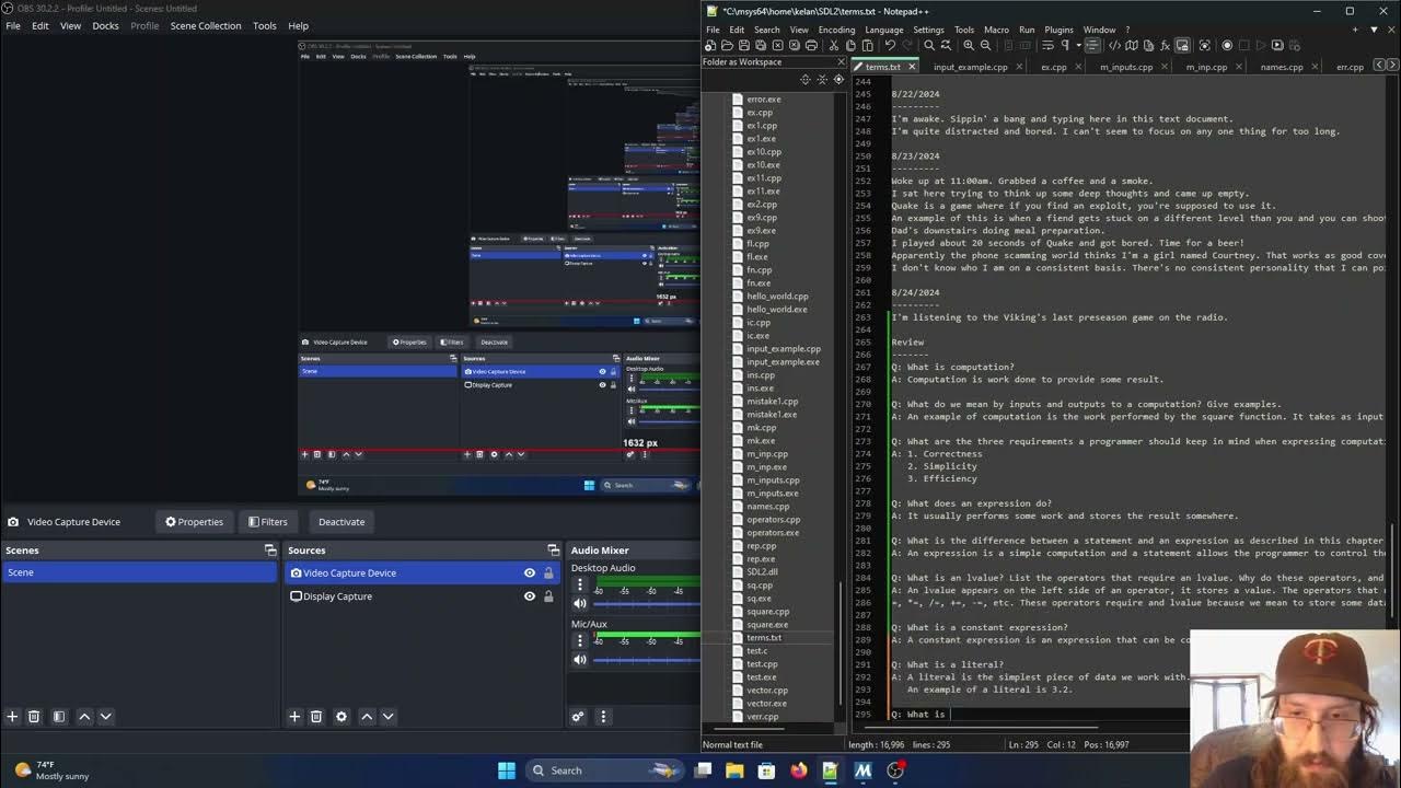 Programming Principles and Practice Using C++: Chapter 3 - YouTube