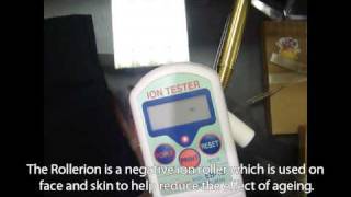 Rollerion (A Japanese Negative Ion Roller) - Experiment on Negative Ion Count using an Ion Tester