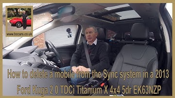How to delete a mobile from the Sync system in a 2013 Ford Kuga 2 0 TDCi Titanium X 4x4 5dr EK63NZP