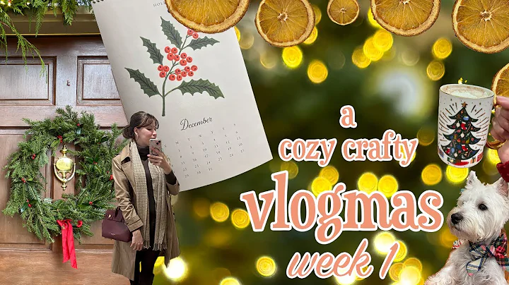 A COZY CRAFTY VLOGMAS: WEEK 1 🎄☕ Vintage Haul, Wreath Making, & More!