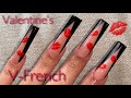 Valentine&#39;s Day V-French Tip + Nail Art | Safiya Jordan