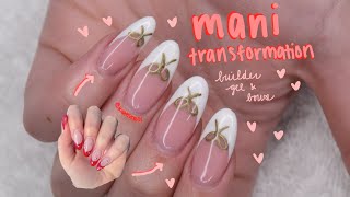 MANI TRANSFORMATION! | gel-x fill & bow design! by katesnails 627 views 3 months ago 11 minutes, 14 seconds