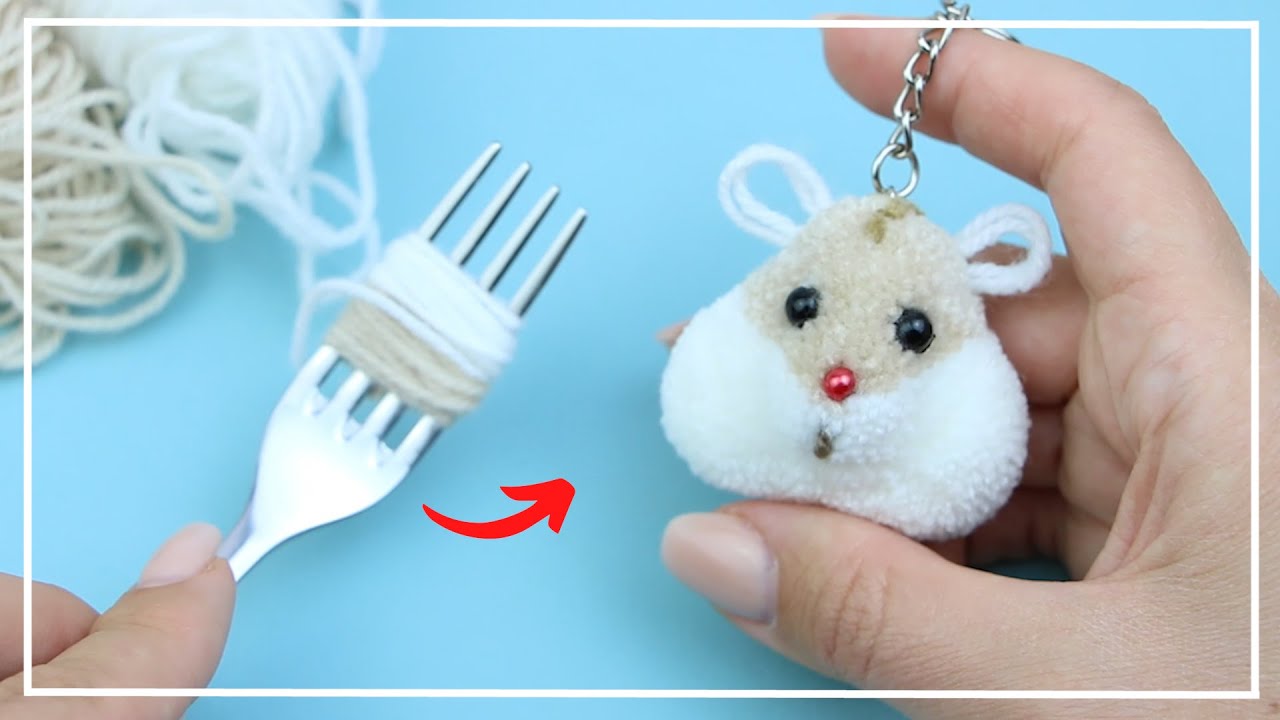 Как сделать самого милого Хомячка Помпон 🐹 Charm Hamster PomPom idea 🧶