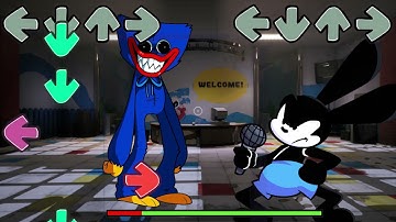 FNF Playtime - But Oswald Sings It (Oswald Vs Huggy Wuggy but there are 2 Huggy