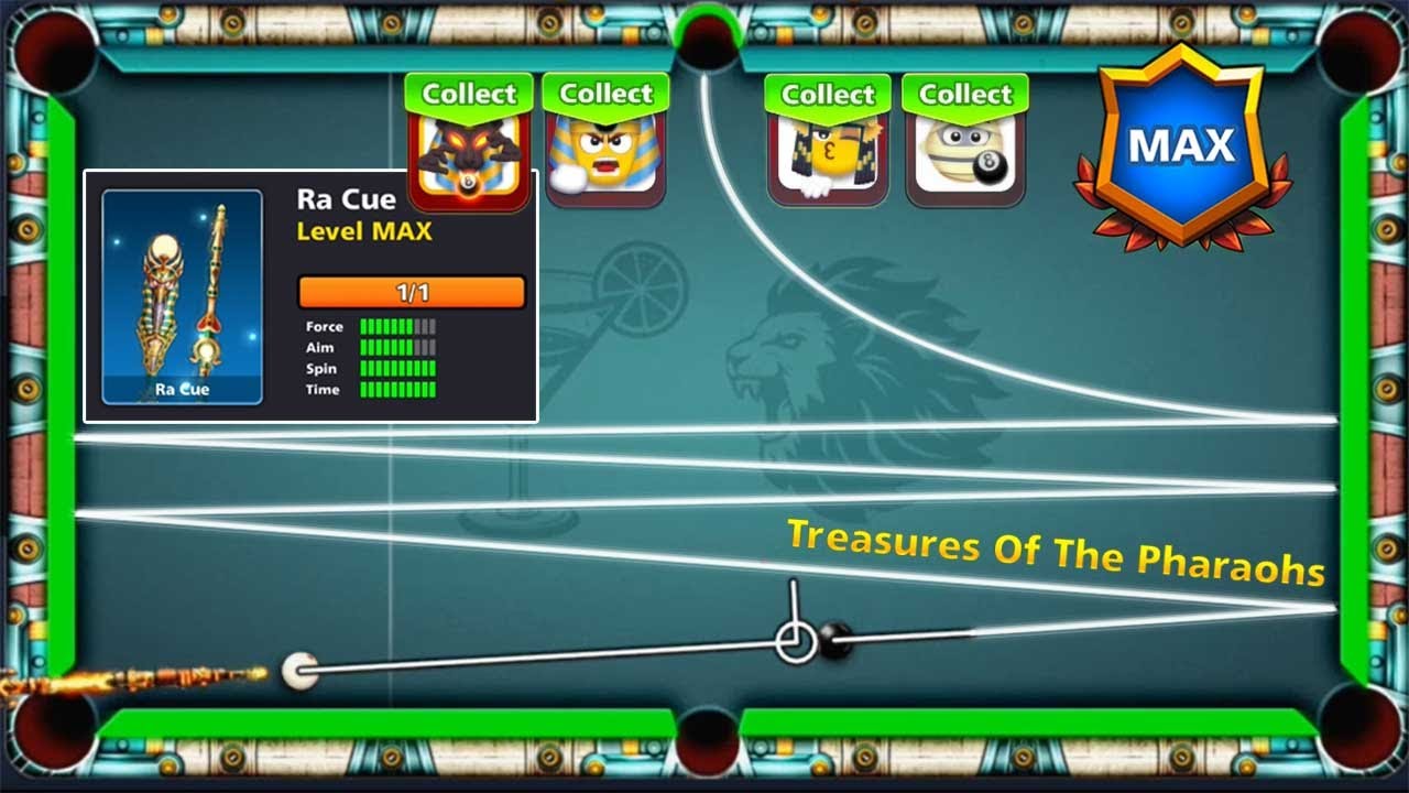 Treasures of the Pharaohs 😍 8 ball pool Pool Pass Level Max - Pro 8 ball pool