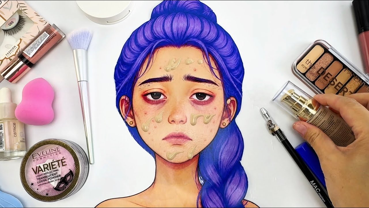 Makeup Tutorial Paper 💖Step-by-step Makeup Tutorial | Rumi’s Glow up 💫 Paper DIY - YouTube