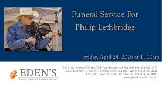 Funeral Service for Philip Lethbridge