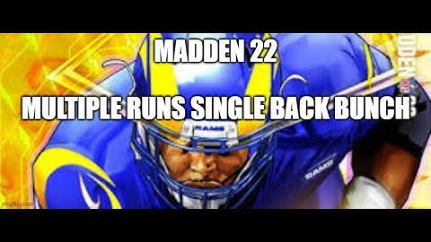 Madden 22 Glitches Cheats and Tips - Multiple Run Scheme - Single Back Bunch