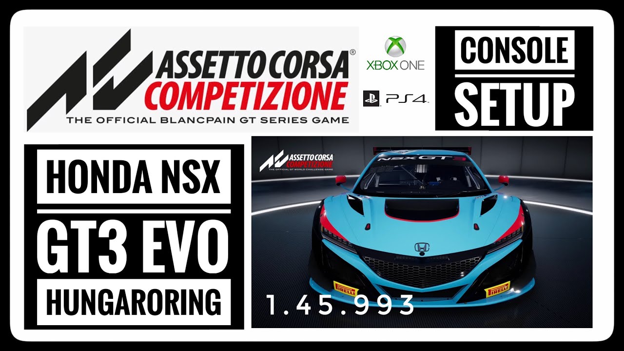 Assetto Corsa Competizione Setup Guide Honda Nsx At The Hungaroring