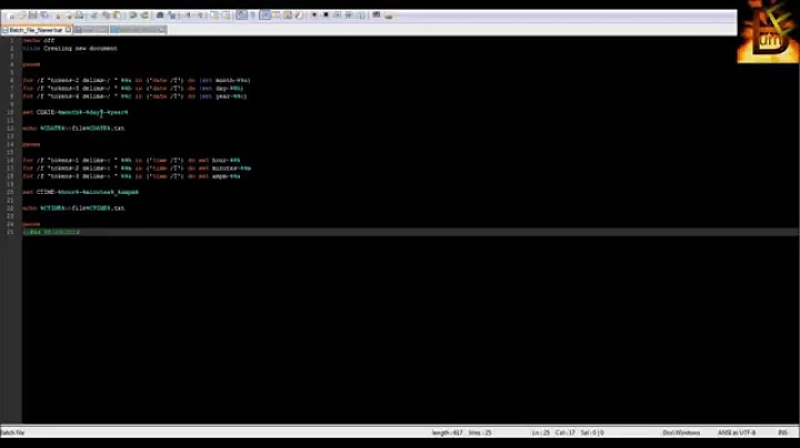 Batch Tutorial: Using %DATE% and %TIME% variables