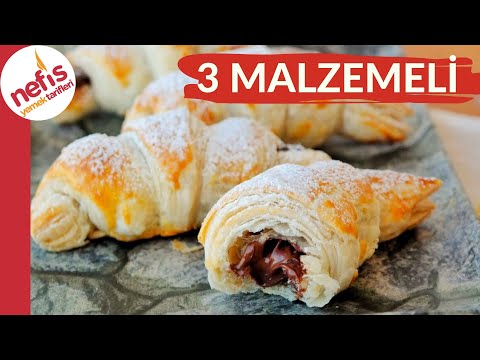 SADECE 3 MALZEMEDEN 5 DAKİKADA BOMBA TARİF💥💥 KOLAY KRUVASAN TARİFİ